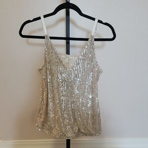 Glamorous Silver Sequin Camisole